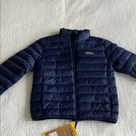 Eddie Bauer Navy Blue Youth Down Jacket - NWT - Picture 6 of 8